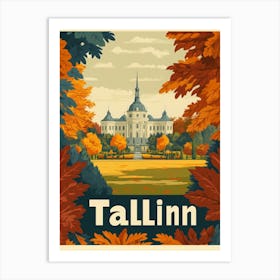 Aihrgdesign A Mid Century Modern Travel Poster For Tallinn Art Print