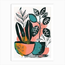 Pots And Plants 2 Art Print