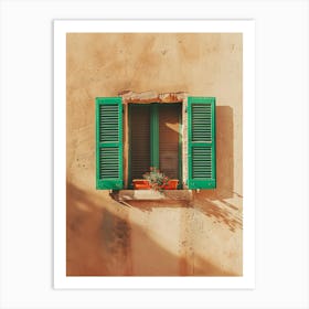 Green Shuttered Window 2 Art Print