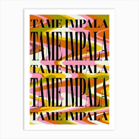 Tame Impala Colourful Retro Art Print