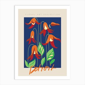 Detroit Floral Art Art Print