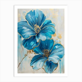 Blue Flowers 80 Art Print