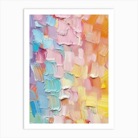 Pastels Impasto Strokes 5 Art Print