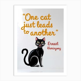 Feline Dominoes: The Hemingway Chain Art Print