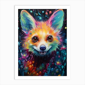  A Hidden Possum Vibrant Paint Splash 3 Art Print