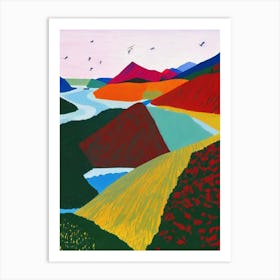 Los Glaciares National Park 2 Argentina Abstract Colourful Art Print
