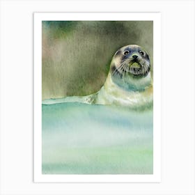 Ringed Seal II Storybook Watercolour Art Print