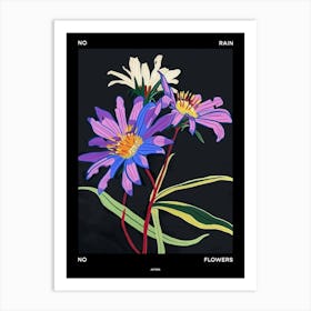 No Rain No Flowers Poster Asters 2 Art Print