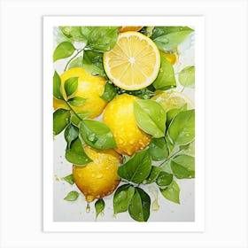 Vivid Citrus Crescendo Art Print