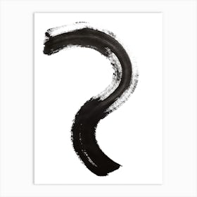 Question Black Abstract Art Print