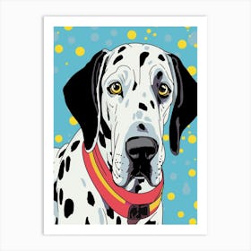 Pop Art Harlequin Great Dane 4 Art Print