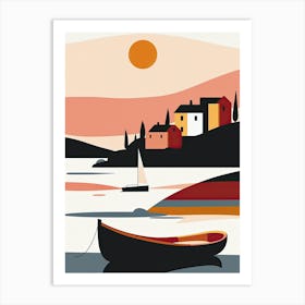 Boat On The Water, Simplicity Art Print