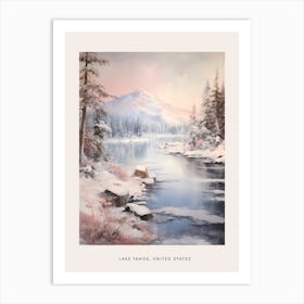 Dreamy Winter Painting Poster Lake Tahoe Usa 4 Art Print