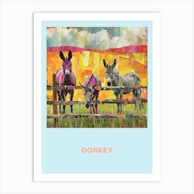 Donkeys Collage Poster 7 Art Print