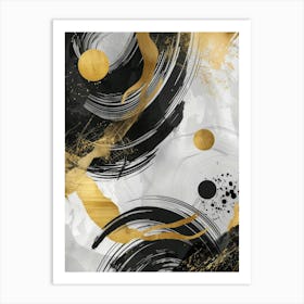 Abstract Black And Gold Canvas Print 12 Art Print