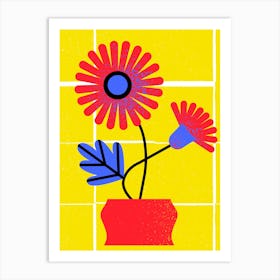 Flower Arrangement In A Vase Art Print