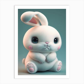 Cute Kawaii Bunny Art Print