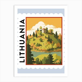 Lithuania 2 Travel Stamp Poster Art Print