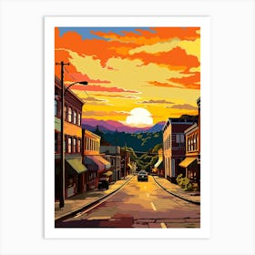 Port Townsend Retro Pop Art 15 Art Print