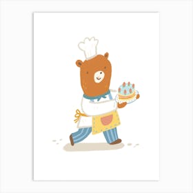 Baker Bear Art Print