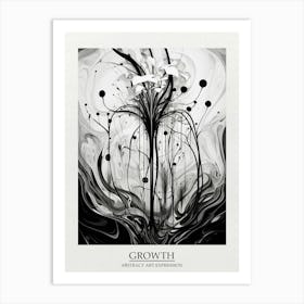 Growth Abstract Black And White 3 Poster Art Print
