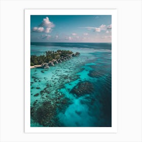 Aerial View Of A Tropical Island 2 Art Print