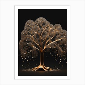 Golden Tree Of Life Art Print