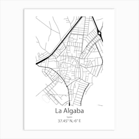 La Algaba,Spain Minimalist Map Art Print