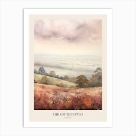 Autumn Forest Landscape The South Downs England 1 Poster Art Print