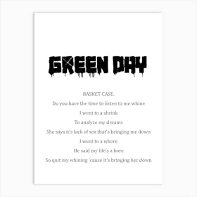 Green Day 1 Art Print