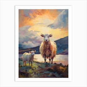 Scottish Highland Sheep By Loch Damh 1 Art Print