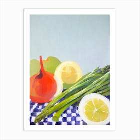 Asparagus Tablescape vegetable Art Print