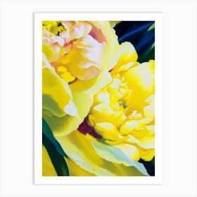 Close Up Of Peonies Yellow Colourful 1 Painting Art Print