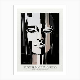 Spectrum Of Emotions Abstract Black And White 4 Poster Art Print