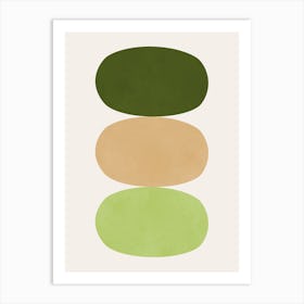 Colored ovals 3 Art Print