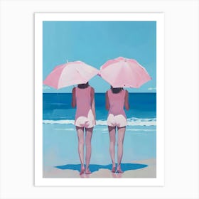 Two Women On The Beach 3 Art Print