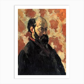 Self Portrait In Front Of A Pink, Paul Cézanne Art Print