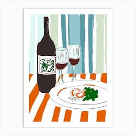 Wine And Food 1 Art Print