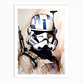 Captain Rex Star Wars Painting (9) Art Print