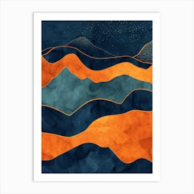 Blue Sky With Stars Art Print