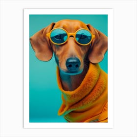 Dachshund In Sunglasses, pet portrait, dog portraits, animal portraits, artistic pet portraits, dog portrait painting, pet portrait painting, pet portraits from photos, etsypet portraits, watercolor pet portrait, watercolour pet portraits, pet photo portraits, watercolor portraits of pets, royal pet portraits, pet portraits on canvas, pet canvas art, etsy dog portraits, dog portraits funny, renaissance pet portraits, regal pawtraits, funny dog portraits, custom pet art, custom pet, portrait of my dog, custom pet portrait canvas, crown and paw pet portraits, painting of your pet, renaissance dog painting, west willow pet portraits, hand painted dog portraits, ai pet portrait, 1 Art Print
