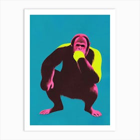 Orangutan Exhibition Bold Retro Poster Art Print