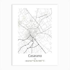 Casarano,Italy Minimalist Map Poster