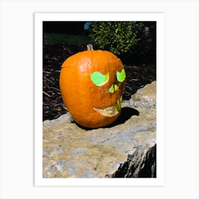 Halloween Pumpkin Glow In The Dark Art Print