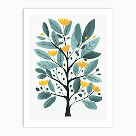 Balsam Tree Flat Illustration 7 Art Print