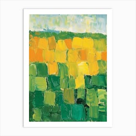 Yellow Squares Art Print