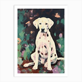 A Dalmatian Dog Painting, Impressionist 1 Art Print