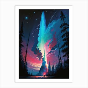 Spaceship In The Sky Art Print