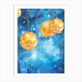 Disco Ball Background Art Print