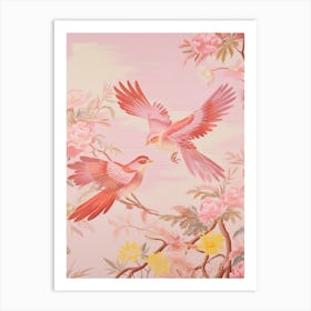 Vintage Japanese Inspired Bird Print Cuckoo 2 Art Print